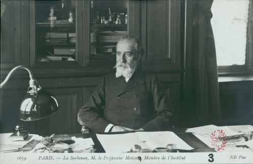 La Sorbonne, M. le professeur Moissan, membre de l'Institut ; © Bibliothèque interuniversitaire de la Sorbonne